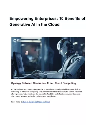Empowering Enterprises_ 10 Benefits of Generative AI in the Cloud