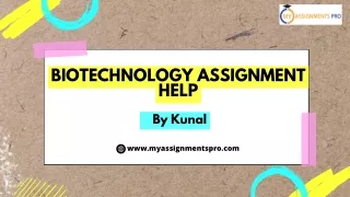 Biotechnology Assignment Help | Myassignmentspro