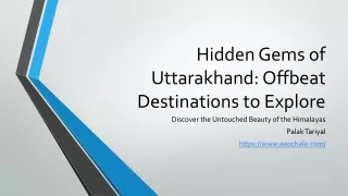 Hidden Gems of Uttarakhand