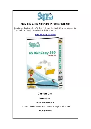 Easy File Copy Software | Gurusquad.com