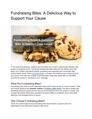Fundraising Bites_ A Delicious Way to Support Your Cause