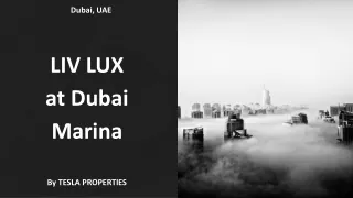 LIV LUX at Dubai Marina By Tesla Properties Dubai Real Estate Investment Company