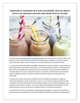 Mercado de Leche Aromatizada