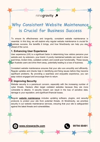 Why Consistent Website Maintenance is Crucial for Business Success