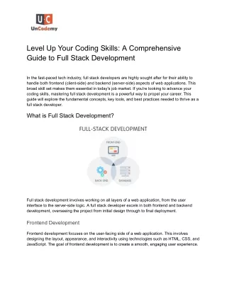 Level Up Your Coding Skills: A Comprehensive Guide to Full Stack Development
