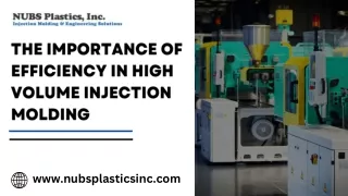 The Importance of Efficiency in High Volume Injection Molding