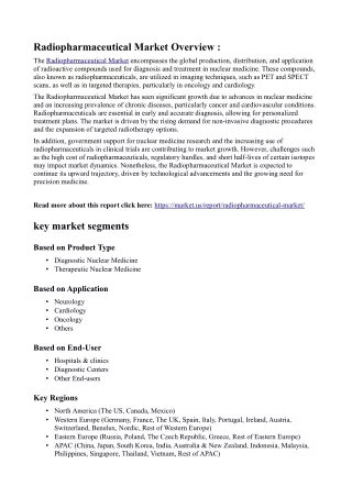 Radiopharmaceutical Market