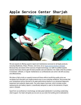 Apple Service Center Sharjah