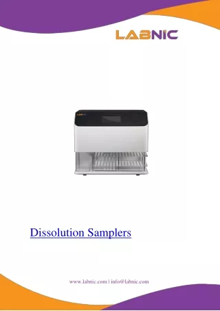 Dissolution Samplers 1ml to 100ml