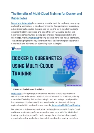 Docker & Kubernetes Multi-Cloud Training | Multi-Cloud Training