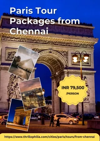 Paris Tour Packages from Chennai