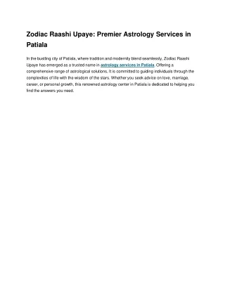 Zodiac Raashi Upaye - Astrology Services In Patiala