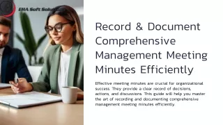 Record & Document Comprehensive Management Meeting Minutes Efficiently