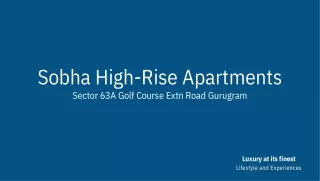 Sobha Sector 63A Gurugram Brochure