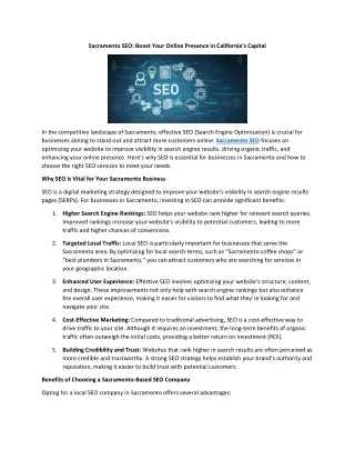 Sacramento SEO