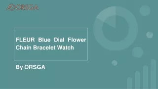 FLEUR Blue Dial Flower Chain Bracelet Watch