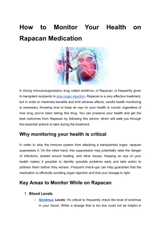 pdf How to Monitor Your Health on Rapacan Medication