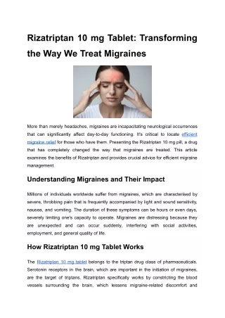 pdf Rizatriptan 10 mg Tablet_ Transforming the Way We Treat Migraines