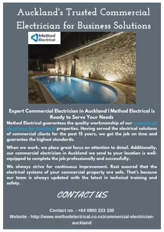 Auckland's Trusted Commercial Electrician for Business Solutions