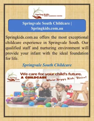 Springvale South Childcare   Springkids.com.au