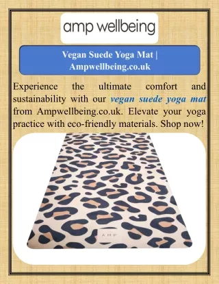 Vegan Suede Yoga Mat  Ampwellbeing.co.uk