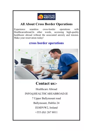 All About Cross Border Operations