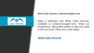 White Cubic Zirconia  Cubiczirconiagem.com
