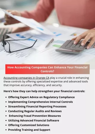 How Accounting Companies Can Enhance Your Financial Controls?