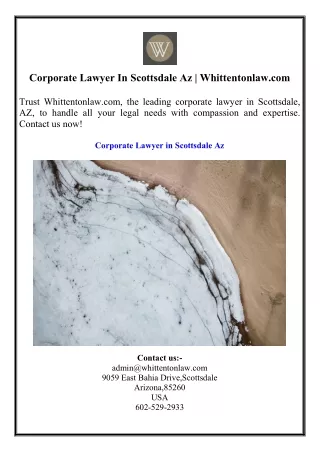 Corporate Lawyer In Scottsdale Az  Whittentonlaw.com