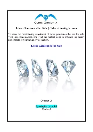 Loose Stones Wholesale | Cubiczirconiagem.com