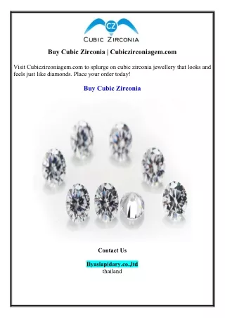 Buy Cubic Zirconia | Cubiczirconiagem.com