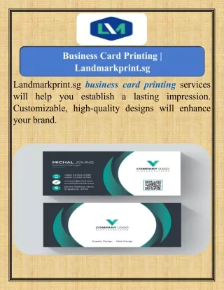 Business Card Printing   Landmarkprint.sg