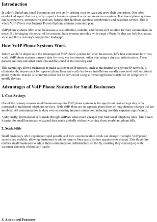 How VoIP Phone Systems Can Help Small Businesses Scale