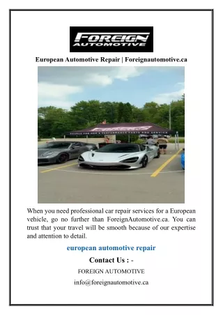 European Automotive Repair  Foreignautomotive.ca