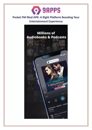 Pocket FM Mod APK: A Right Platform Boosting Your Entertainment Experience