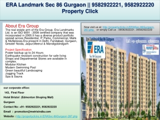 era landmark sec 86 gurgaon || 9582922221, 9582922220 | prop