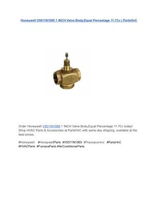 Honeywell V5011N1065 _PartsHnC