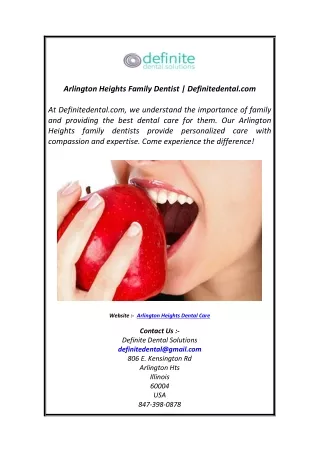 Arlington Heights Family Dentist  Definitedental.com