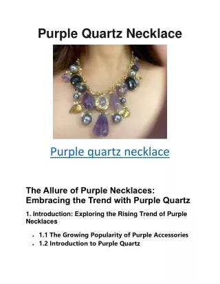 Purple Quartz necklace