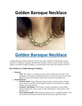 Golden Baroque Necklace