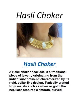 Hasli Choker