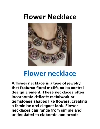 Flower Necklace