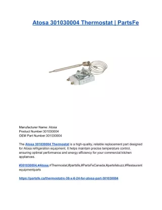 Atosa 301030004 Thermostat _ PartsFe