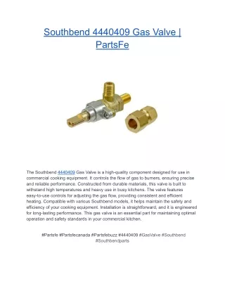 Southbend 4440409 Gas Valve _ PartsFe