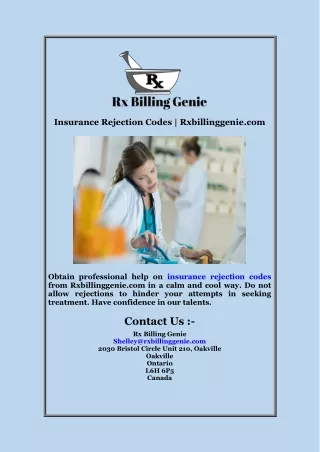 Insurance Rejection Codes  Rxbillinggenie com