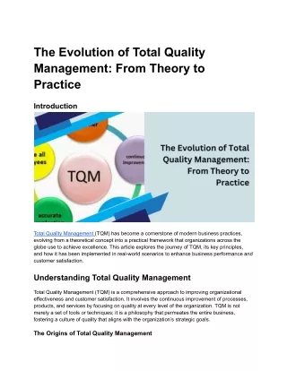 The Evolution of Total Quality Management_ From Theory to Practice