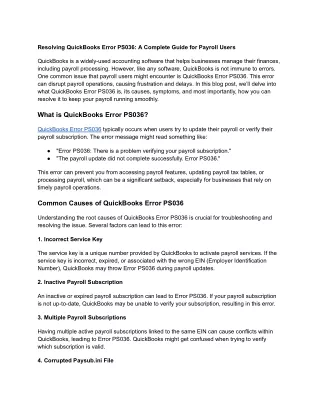 Resolving QuickBooks Error PS036_ A Complete Guide for Payroll Users