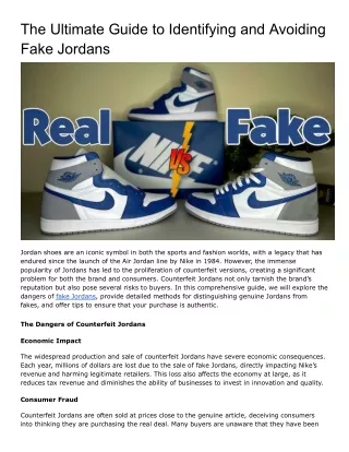 How to Spot Fake Jordans: A Comprehensive Guide to Avoiding Counterfeits