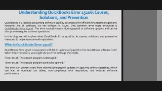 Fixing QuickBooks Error 15106: Update Program Issues