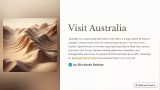 Your Essential Guide to Securing an Australia Tourist Visa